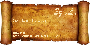 Szitár Laura névjegykártya