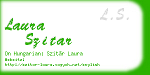 laura szitar business card