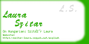 laura szitar business card